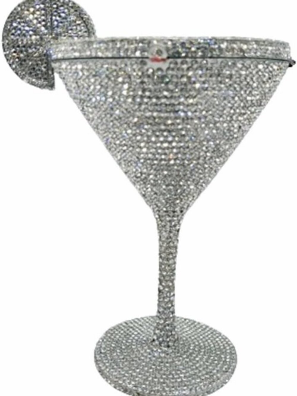 Rhinestone Evening Clutch Bag | Novelty Cocktail Cup Design | Glam Diamond Purse